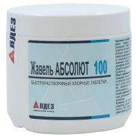 Хлорные таблетки ЖАВЕЛЬ АБСОЛЮТ 100, банка 100 табл., 0,34кг. 03891 Хлорные таблетки ЖАВЕЛЬ АБСОЛЮТ 100, банка 100 табл., 0,34кг. 03891