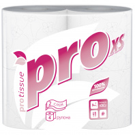 Туалетная бумага 2сл., "Protissue", белая, 18 метра, 96*125мм., (4 рул*пачке), (96рул*упак) С177