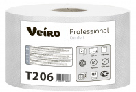 Туалетная бумага 2сл., Veiro Professional Comfort,белая,D170мм.,1000лст.95х125мм.,12рул.х125м. T206